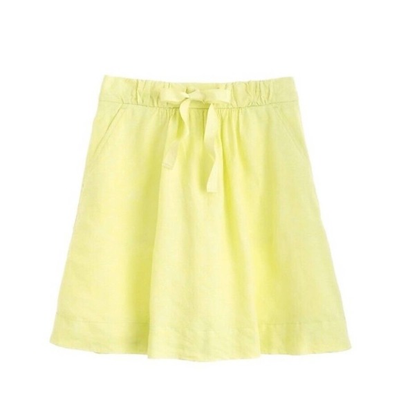 J Crew | Women Boardwalk Linen Skirt Size 4 Green A-line Silhouette Lined Mini - Picture 2 of 11